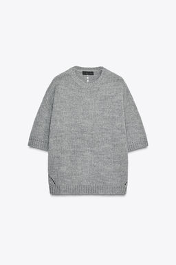 OVERSIZED KNIT SHORT SLEEVE SWEATER - Zara фото 5