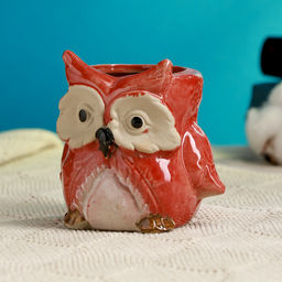 Горшок для цветов «Совушка», керамический, 100 мл, 7×6.5 см, МИКС