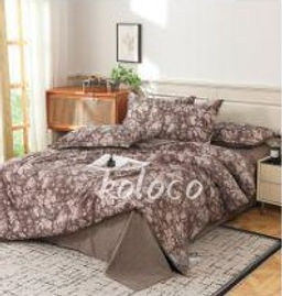КПБ с одеялом простыней и наволочками KOLOCO 33-78 КОРИЧНЕВЫЙ