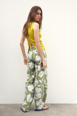 JEANS Z1975 STRAIGHT HIGH-WAIST FULL LENGTH PRINT - Zara фото 4