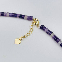 Чокер из Лепидолита и Лунного камня 40 см +