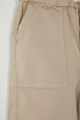 Ekru Erkek Cocuk %100 Pamuk Cep Detayl? Lastikli Dokuma Sort & Bermuda TKDSS25SR00027 - Trendyolmilla фото 2