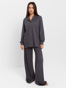 Костюм женский (рубашка, брюки, топ) KAFTAN Base, размер 44, цвет графит