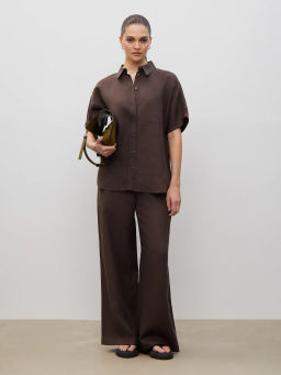 Рубашка однотонная - Emka фото 2