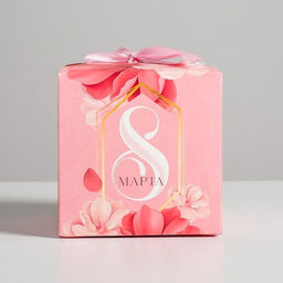 Цена за 3 шт. Коробка подарочная складная, упаковка, 8 марта, 12?12?12 см