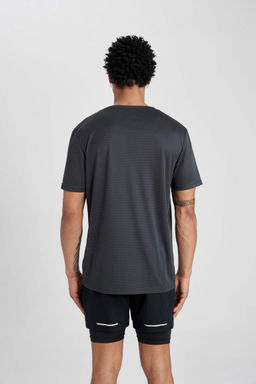 DeFactoFit Спортивная футболка узкого кроя с круглым вырезом и короткими рукавами с принтом  фото 8