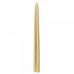 Свеча "Столовая коническая" д1,8см, h20см, парафин, золотой, 30гр (Россия)