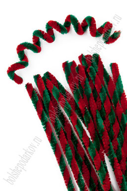 Проволока синельная двухцветная 50 шт (SF-3310) красный/зеленый