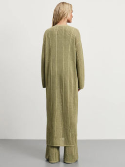 Длинный вязаный кардиган на завязках / Zarina  фото 4