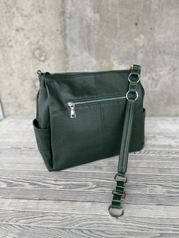 Женская кожаная сумка хобо 8919-9 Грин - Sergio valentini фото 5