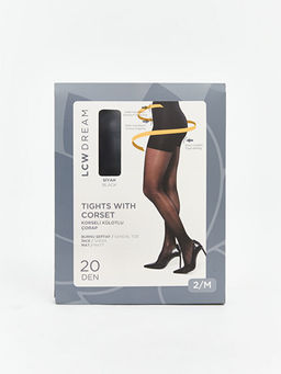 20 Denye Mat Kad?n Korseli K?lotlu ?orap