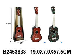 Гитара, 4 струны, с рисунком, 2 вида в ассорт., 57,5см (2453633) в коробке