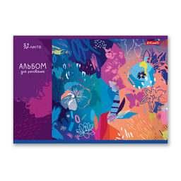 Светоч 32АЛСК4_0_3_9 Альбом для рисования 100 г/м2 A4 29 х 20.5 см 32 л. 5 шт. на скобе 000216 Цветочная фантазия  фото 8