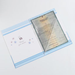 Папка для свидетельства о рождении Слоник, для мальчика, А4 - Долго и счастливо фото 6