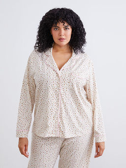 B?y?k Beden ?i?ekli Kad?n Pijama Tak?m?