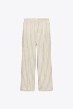 STRIPED STRAIGHT-LEG TROUSERS - Zara фото 4