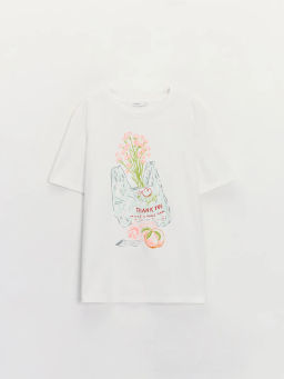 Футболка из хлопка с принтом ZR2605023411-2 / Zarina