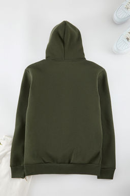 TRENDYOL MAN Gri Melanj Regular Fit Kapusonlu Fermuarl? Etiket Aplikeli Kal?n Sweatshirt TMNAW23SW00172 - Trendyolmilla фото 17
