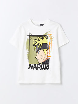 Bisiklet Yaka Naruto Bask?l? K?sa Kollu Erkek ?ocuk Ti??rt - Waikiki фото 3