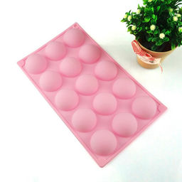 Силиконовые формочки полусферы 15 ячеек розовый - Kingston фото 2