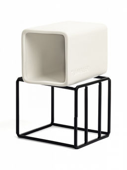 Стакан для зубных щеток белый керамика