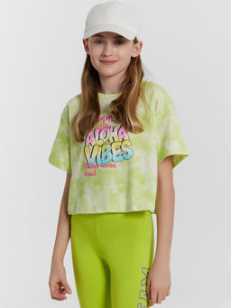 Футболка для девочек с надписью Aloha vibes