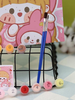 Картина по номерам на подрамнике Draw Me! Red-haired girl, (20*20 см)