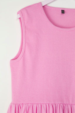 Siyah K?z Cocuk Kolsuz Basic Orme Elbise TKDSS25EL00018 - Trendyolmilla фото 4