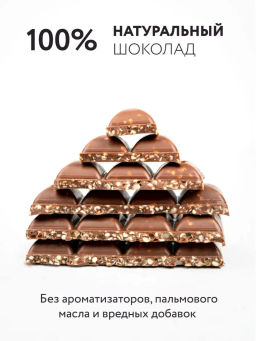Шоколад Nilambari молочный на кешью с ядрами конопли (с тростниковым сахаром) фото 2