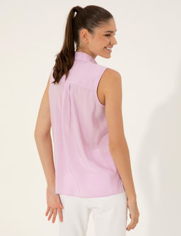Lila Regular Fit Kolsuz Bluz - Pierre cardin фото 5
