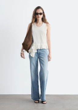 Camiseta de tirantes con pliegues de caja - H&m фото 4