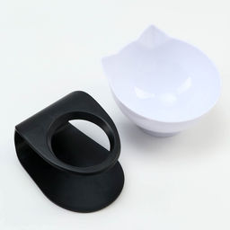 Миска белая на чёрной подставке 13 х 13 х 13,5 см - Пижон фото 5