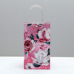 Цена за 2 шт. Пакет подарочный крафтовый, упаковка, For you, 12?21?9 см