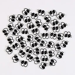 Глаза, набор 50 шт., размер 1 шт. 2 1,6 см, цвет чёрный - Школа талантов фото 2