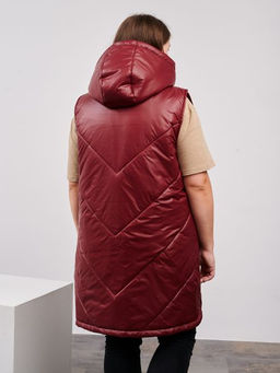 Жилет демисезонный Хлоя бордо - Yollochka фото 10