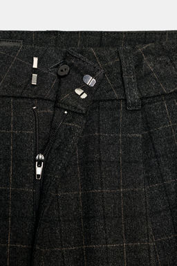 LONG CHECK BERMUDA SHORTS WITH PLEATS - Zara фото 9