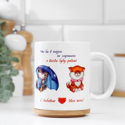Кружка чайная керамическая Моему любимому мужу, 320 мл