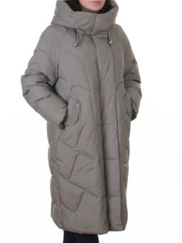 A621 GRAY/GREEN Пальто зимнее женское (200 гр. холлофайбер)