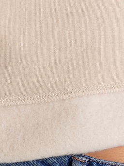 Худи женское светло-бежевое с печатью