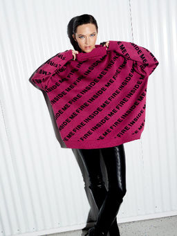 Свитер ZZ-04002 fuchsia/black - Eleganzza фото 6