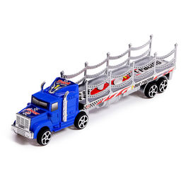 Грузовик инерционный «Зооперевозчик», 2 фигурки животных, МИКС