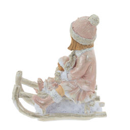 Фигурка декоративная "Ребёнок на санках", 2 в., L9 W5,5 H10,5 см, 2в.