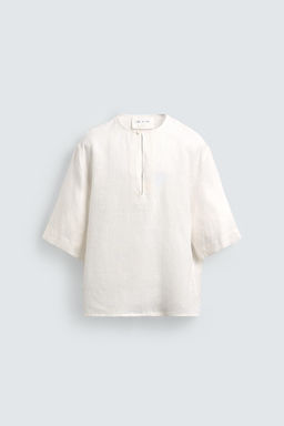CAMISA RELAXED FIT 100% LINO / Blanco roto - Zara фото 6