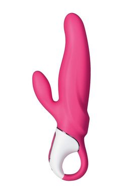 Нереалистичный вибратор Satisfyer Vibes Mr. Rabbit, силикон, красный, 22,1 см.  фото 3