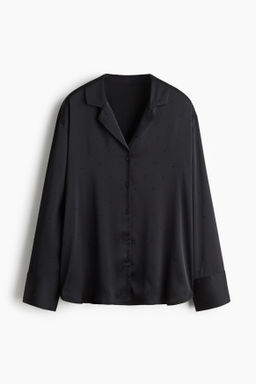 Camisa de pijama satinada con detalles decorativos - H&m фото 3