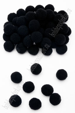 Помпоны Premium 1,8-2 см (100 шт) SF-3309, черный №18