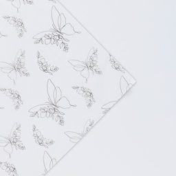 Цена за 20 шт. Бумага упаковочная тишью Бабочки, 50 х 70 см