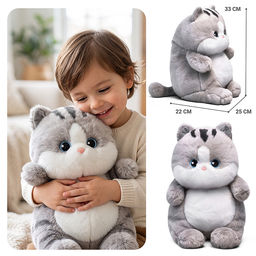 Мягкая игрушка "Кошка пупсик" 45 см