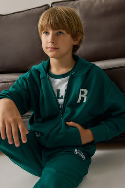 Pamuklu Fermuarl_ Sweatshirt H_rka Erkek _ocuk