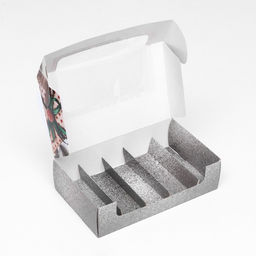 Кондитерская упаковка под 5 эклеров «С Новым годом», 25.2×15×6.6 см